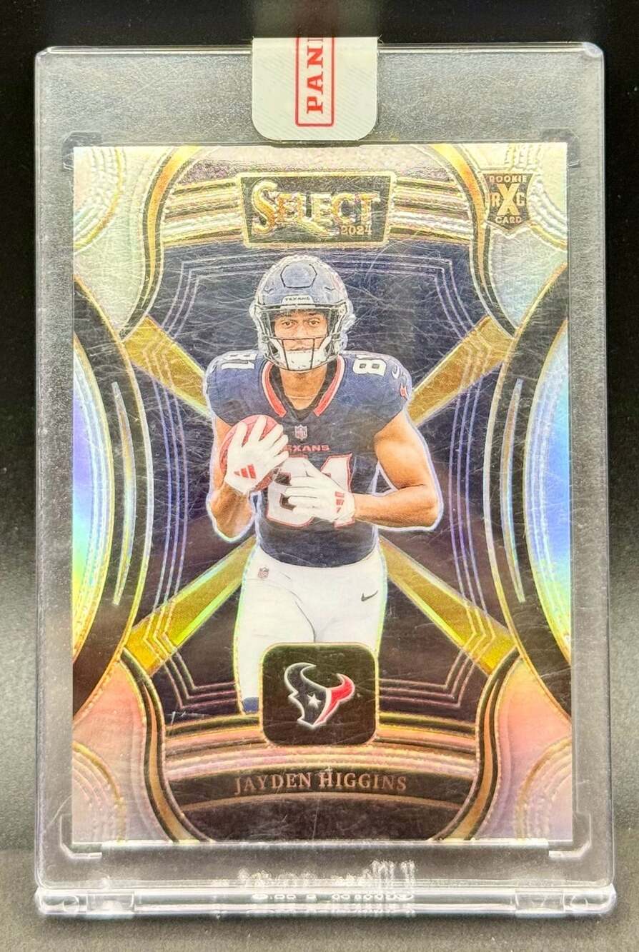 Jayden Higgins XRC Rookie Card Panini Select Redemption Football Houston Texans